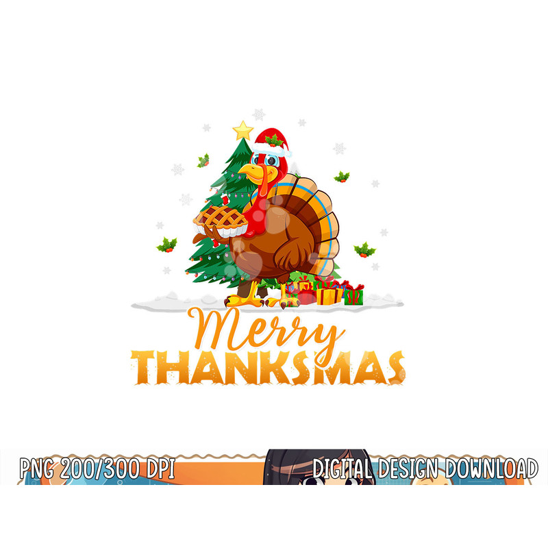 Funny Turkey Santa Merry Thanksmas Christmas Thanksgiving png, sublimation copy.jpg