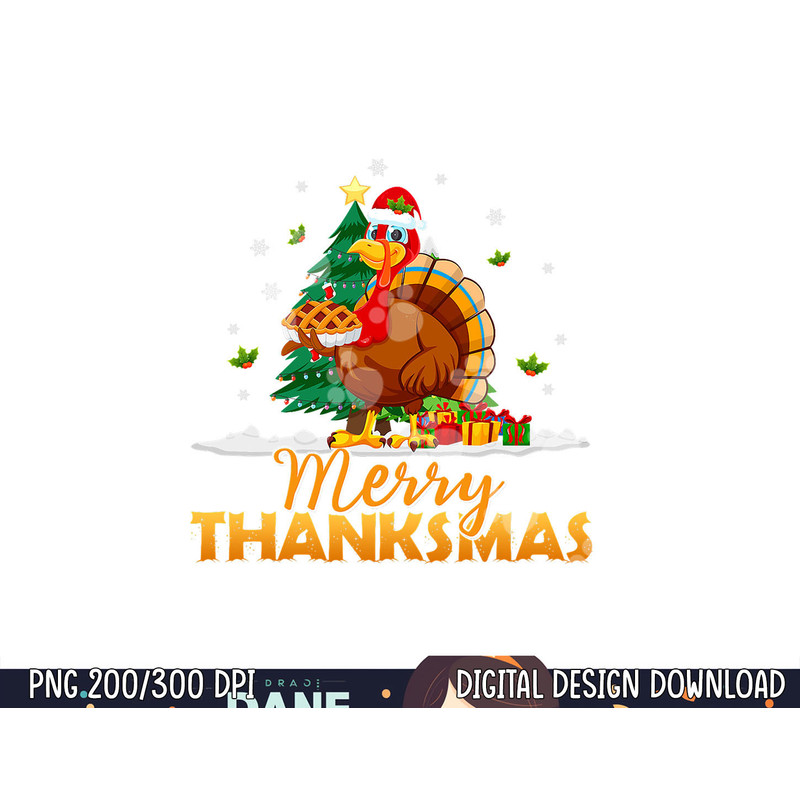 Funny Turkey Santa Merry Thanksmas Christmas Thanksgiving png, sublimation copy.jpg