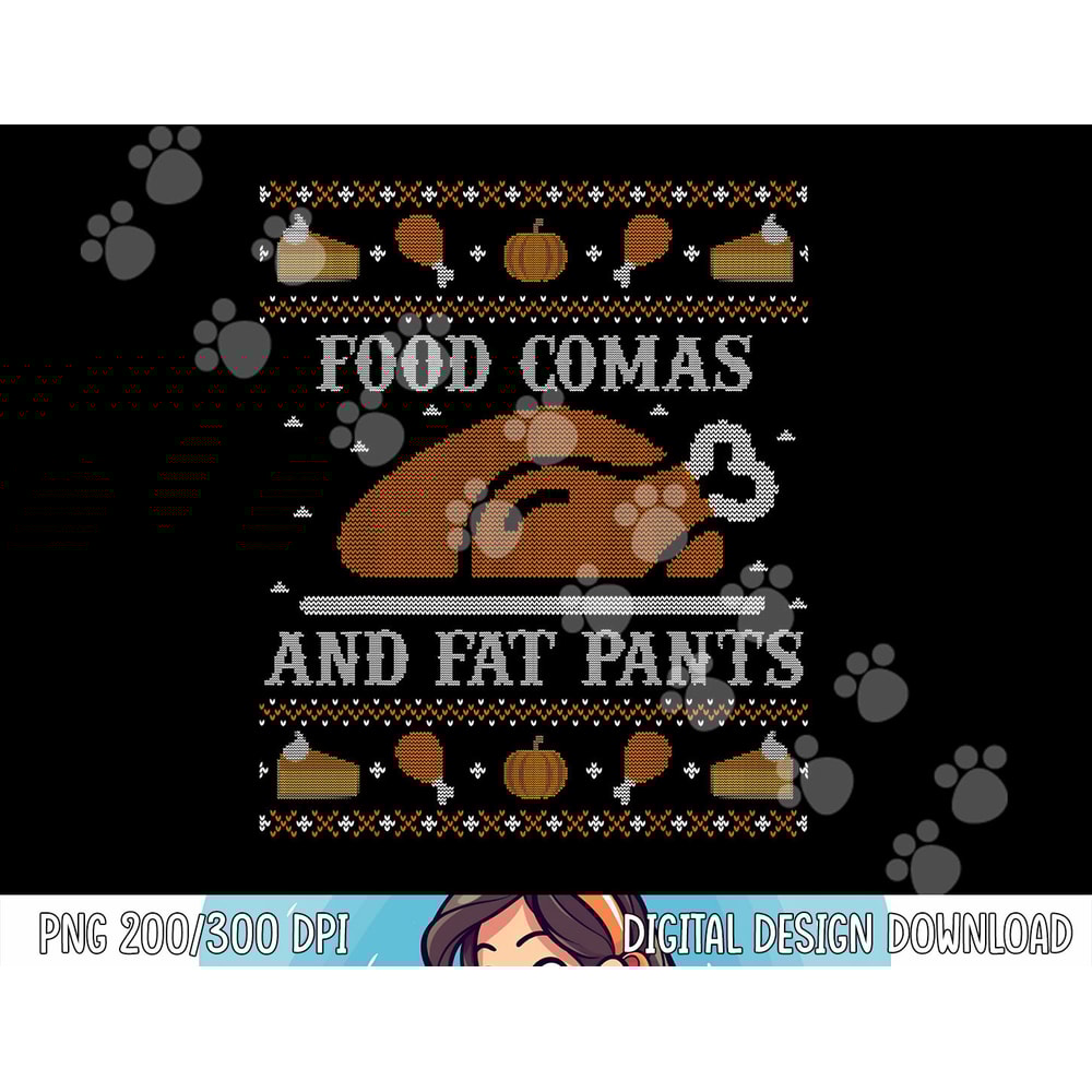 Funny Ugly Thanksgiving Sweater Shirt Coma Fat Pants Tshirt png, sublimation copy.jpg