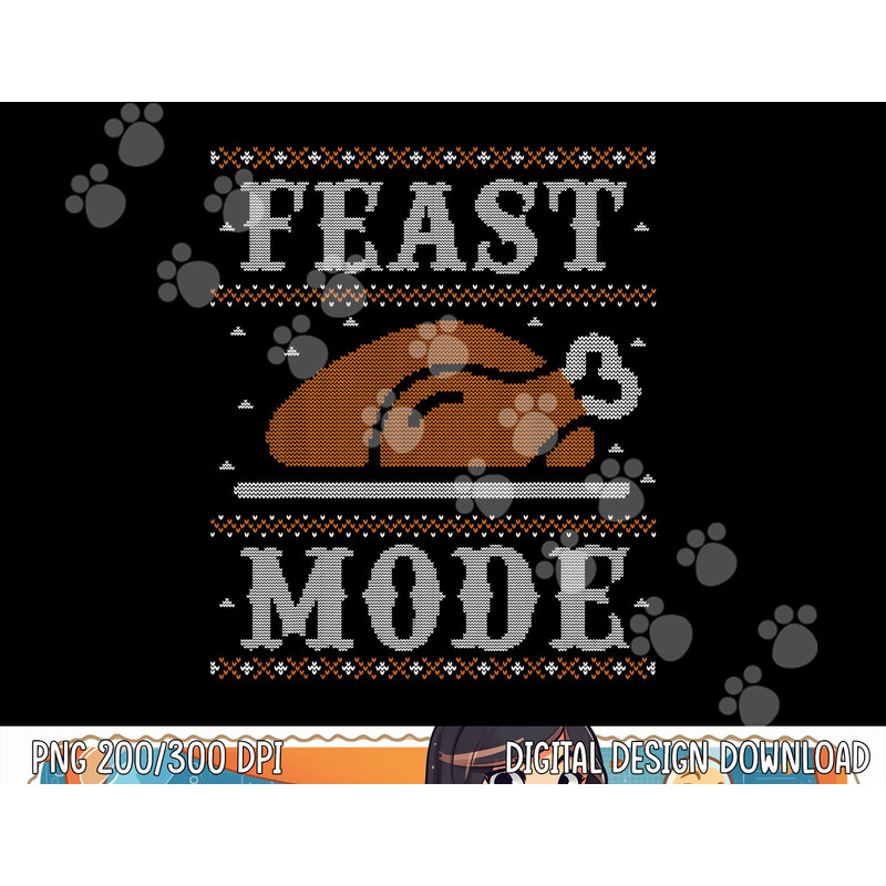 Funny Ugly Thanksgiving Sweater Shirt Feast Mode Tshirt png, sublimation copy.jpg