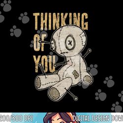 funny voodoo doll thinking of you, halloween goth distressed png, sublimation copy