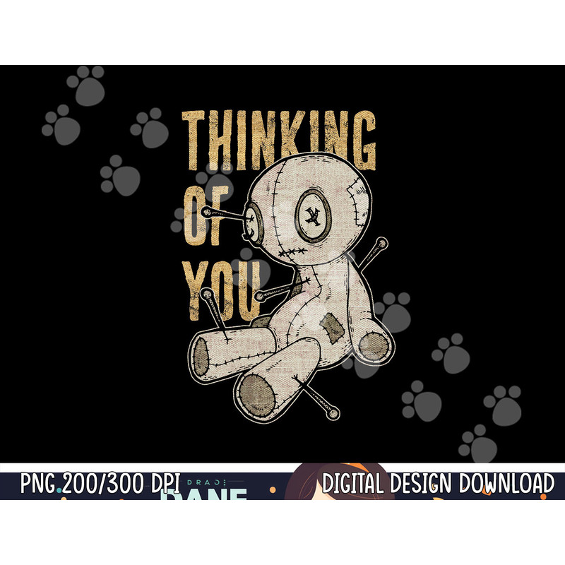 Funny Voodoo Doll Thinking Of You, Halloween Goth Distressed png, sublimation copy.jpg
