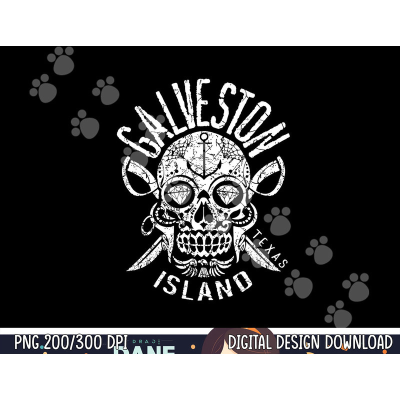 Galveston Island Texas Souvenir Halloween Sugar Skull TX png, sublimation copy.jpg