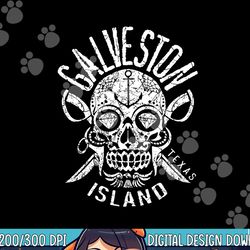 galveston island texas souvenir halloween sugar skull tx png, sublimation copy