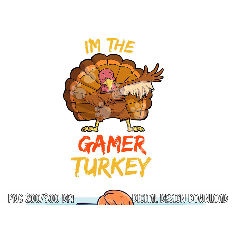 Gamer Turkey Matching Family Group Thanksgiving Party Pajama png, sublimation copy.jpg