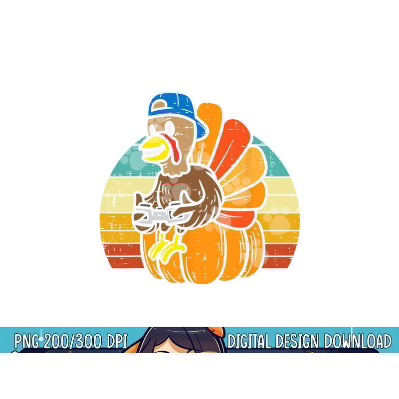 Gamer Turkey Pumpkin Retro Boys Thanksgiving Video Games Men png, sublimation copy.jpg