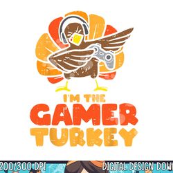 gamer turkey video games gaming boys thanksgiving kids men png, sublimation copy