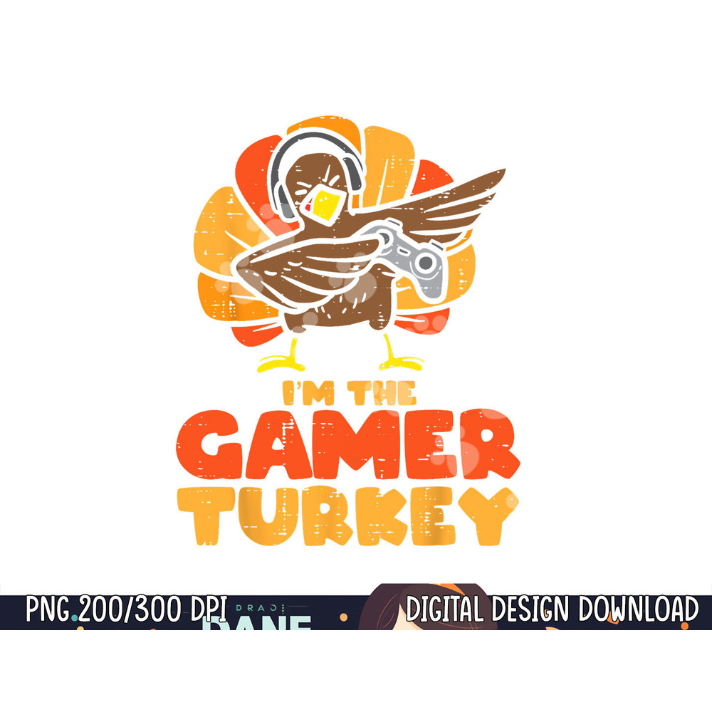 Gamer Turkey VIdeo Games Gaming Boys Thanksgiving Kids Men png, sublimation copy.jpg
