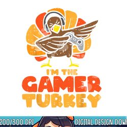 gamer turkey video games gaming boys thanksgiving kids men png, sublimation copy