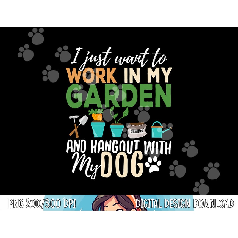 Gardening png, sublimation Dog Lover Gardener Garden Pet Gift Plants copy.jpg