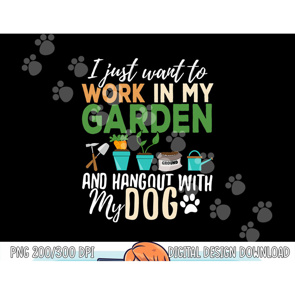Gardening png, sublimation Dog Lover Gardener Garden Pet Gift Plants copy.jpg