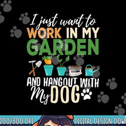 gardening  png, sublimation dog lover gardener garden pet gift plants copy