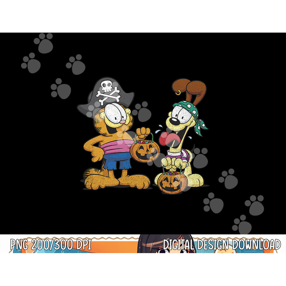 Garfield Halloween Odie Garfield Pirates png, sublimation copy.jpg
