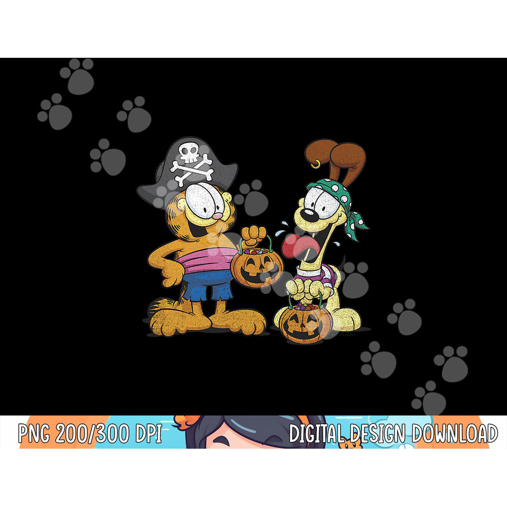 Garfield Halloween Odie Garfield Pirates png, sublimation copy.jpg