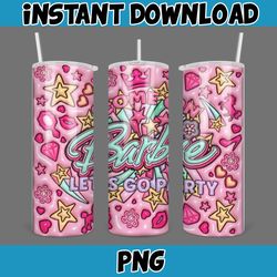 Come On Barbie Let's Go Party Inflated Tumbler Wrap PNG, Barbi Inflated Tumbler PNG, Barbi Doll Skinny Tumbler PNG (2)
