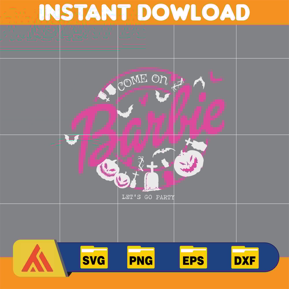 Barbie Halloween Svg, Come On Barbie Let'S Go Party Svg, Trick Or Treat Svg, horror Barbie Svg, Barbie Movie 2023, Instant Download (2).jpg