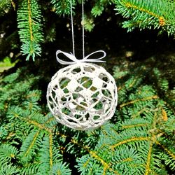 crochet christmas balls tree ornaments pattern - christmas decorations bauble - crochet balls tutorial - lace ornaments