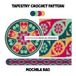 Crochet Bag Pattern, Wayuu Mochila Bag, boho handbag Updated pattern /952