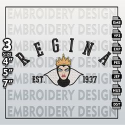 Snow White Machine Embroidery Pattern, Regina Queen Est Halloween Embroidery files, Disney Halloween Embroidery Designs