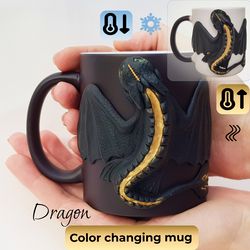 Toothless Dragon Mug How to Train Your Dragon, Color changing mug Night Fury Made to Order giifts for her him
