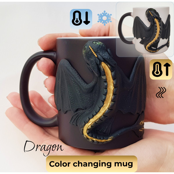 Toothless Dragon Mug How to Train Your Dragon, Color changing mug Night Fury gifs (3).png
