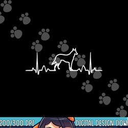 german shepherd dog heartbeat funny dog gift tee shirt  png, sublimation copy