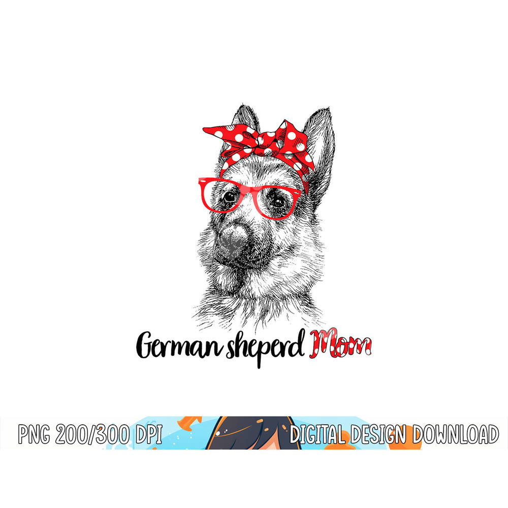 German Shepherd Mom Happy Mother s Day Red Headband Gift  png, sublimation copy.jpg