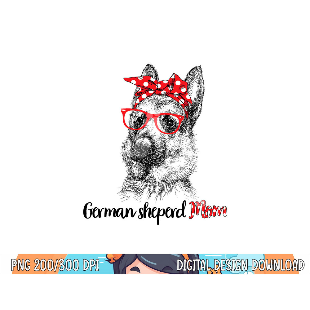 German Shepherd Mom Happy Mother s Day Red Headband Gift  png, sublimation copy.jpg