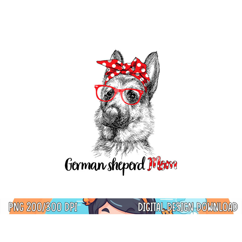 German Shepherd Mom Happy Mother s Day Red Headband Gift  png, sublimation copy.jpg