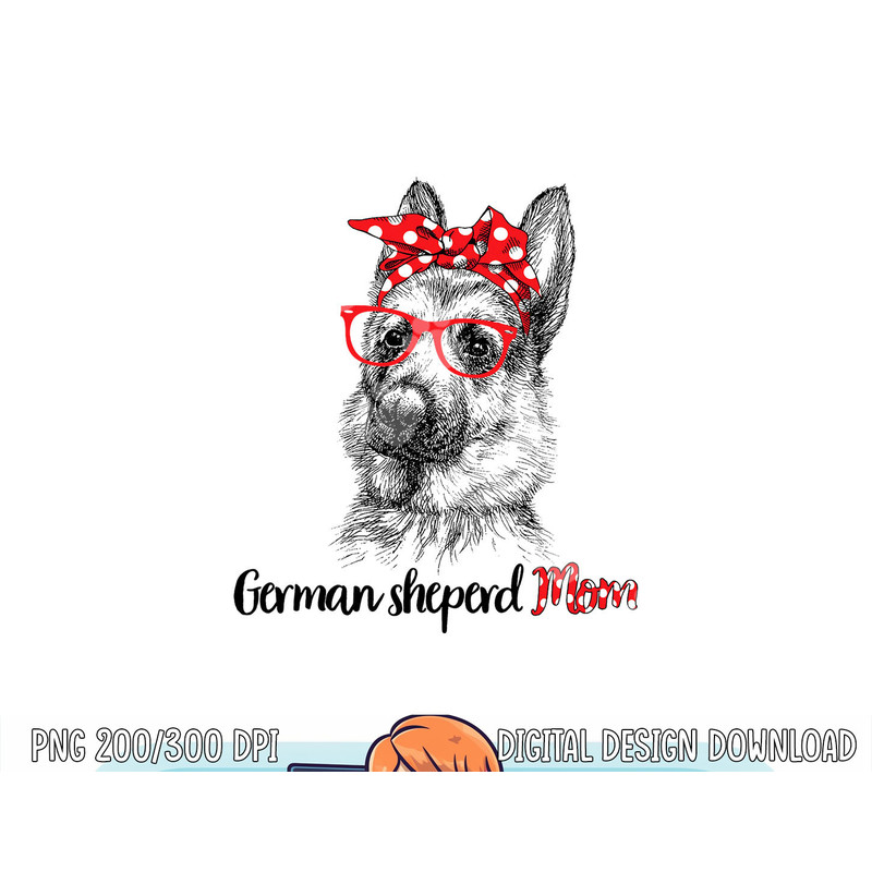 German Shepherd Mom Happy Mother s Day Red Headband Gift png, sublimation copy.jpg