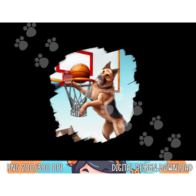 German Shepherd Playing Basketball Funny Dog Basketball  png, sublimation copy.jpg