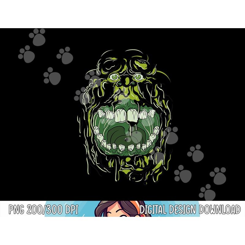 Ghostbusters Slimer Face Halloween Costume Graphic png,sublimation png,sublimation copy.jpg