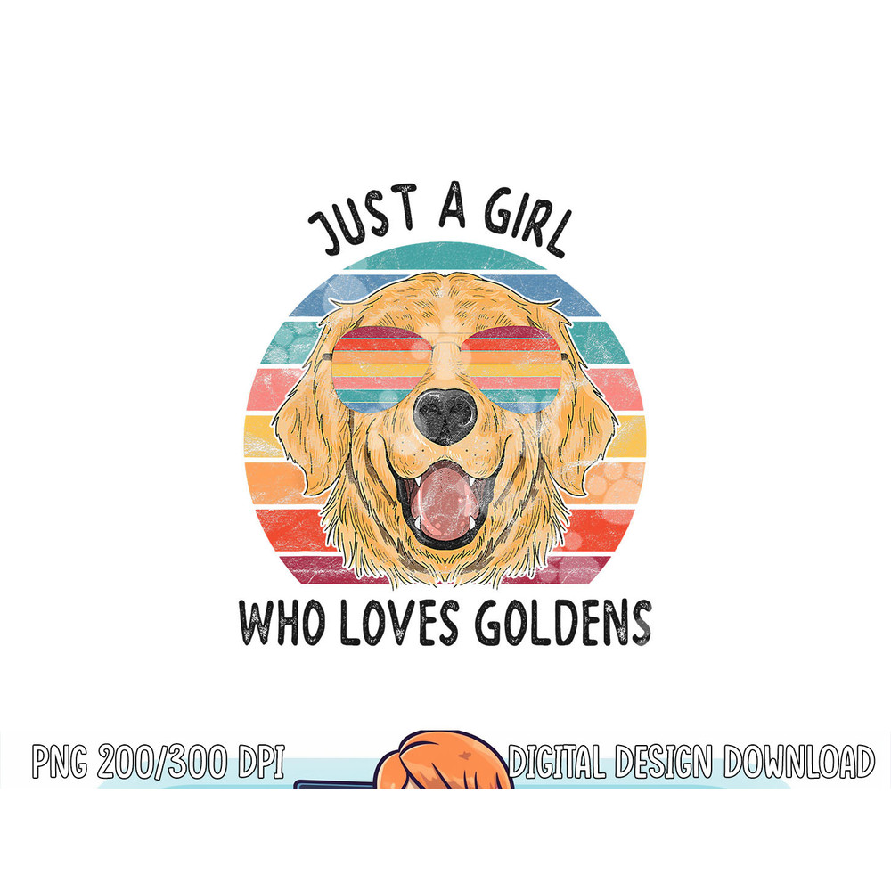 Girl Who Loves Golden Retrievers Dog Gifts png, sublimation copy.jpg