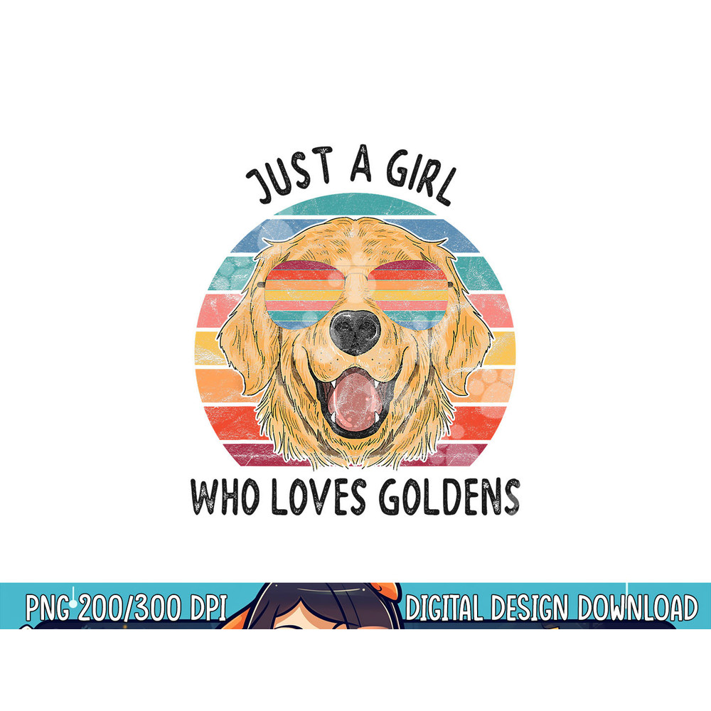 Girl Who Loves Golden Retrievers Dog Gifts png, sublimation copy.jpg