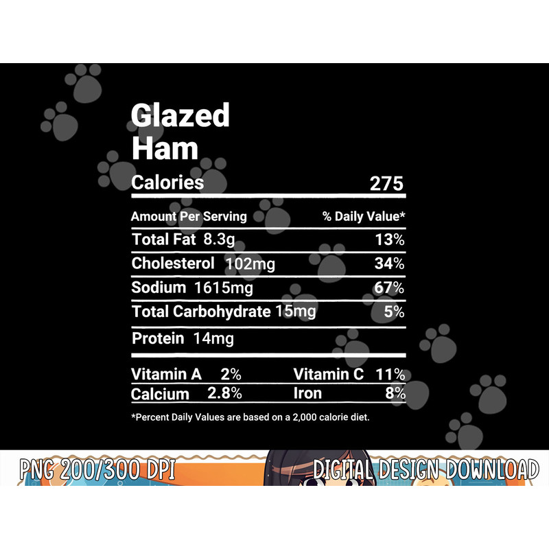 Glazed Ham Nutrition Facts Thanksgiving Colorado Food png, sublimation copy.jpg