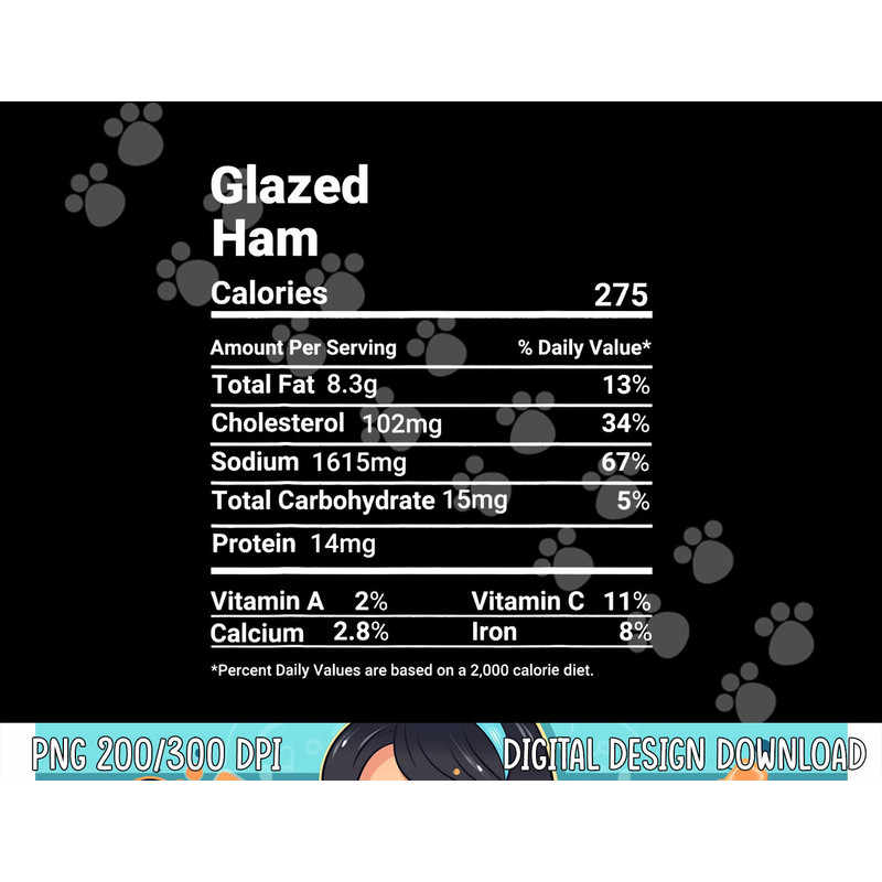 Glazed Ham Nutrition Facts Thanksgiving Colorado Food png, sublimation copy.jpg