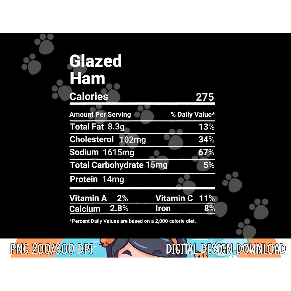 Glazed Ham Nutrition Facts Thanksgiving Colorado Food png, sublimation copy.jpg
