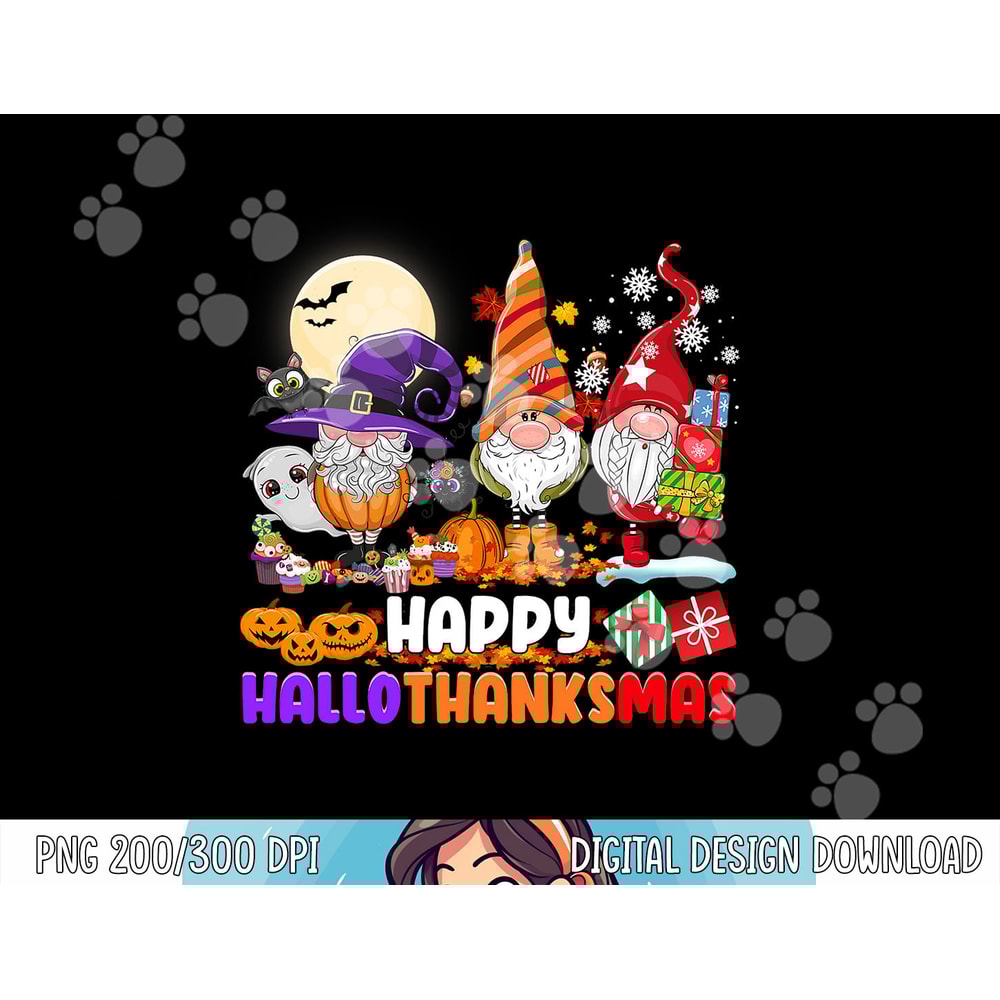 Gnomes Halloween Thanksgiving Christmas Happy Hallothanksmas png, sublimation copy.jpg