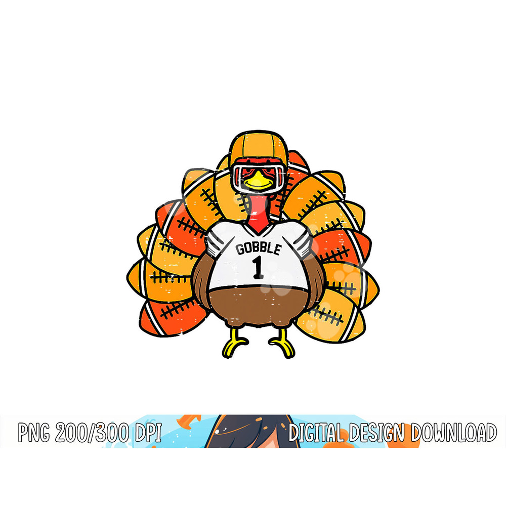 Gobble Football Cute Turkey Men Women Kids Thanksgiving png, sublimation copy.jpg