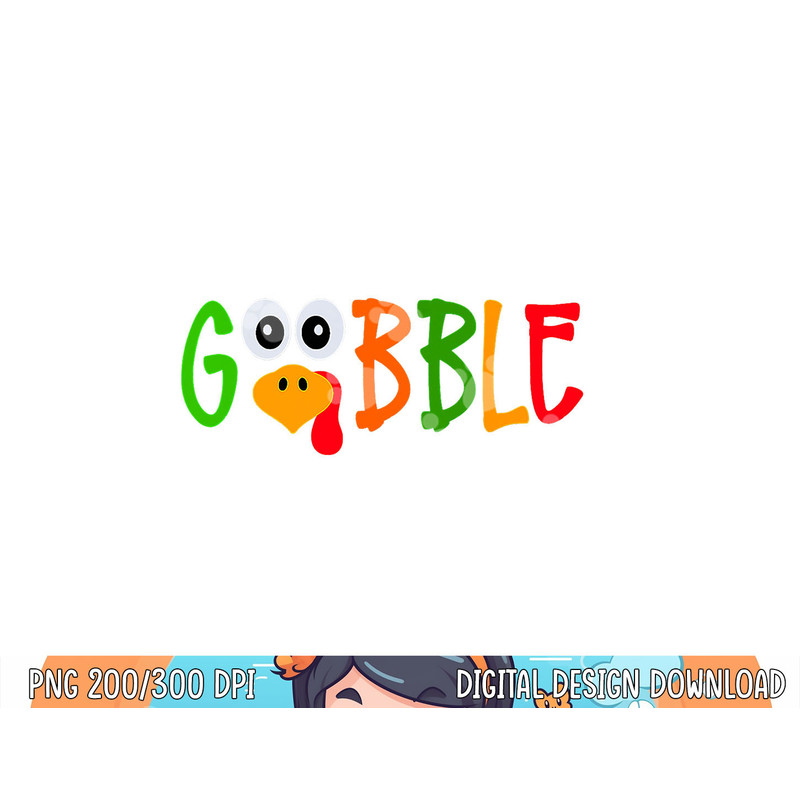 Gobble Funny Turkey Pilgrim Thanksgiving Boys Girls Toddler png, sublimation copy.jpg