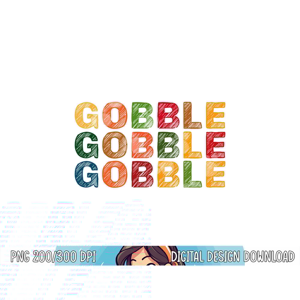 Gobble Gobble Turkey Thanksgiving Day Gifts Trot Kids Boy png, sublimation copy.jpg