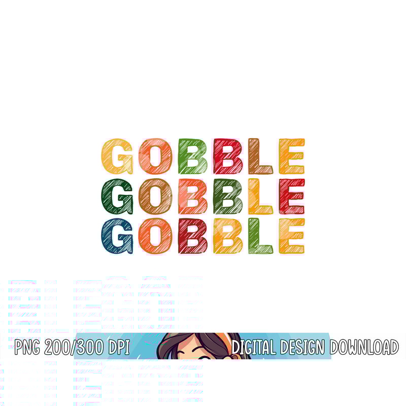 Gobble Gobble Turkey Thanksgiving Day Gifts Trot Kids Boy png, sublimation copy.jpg