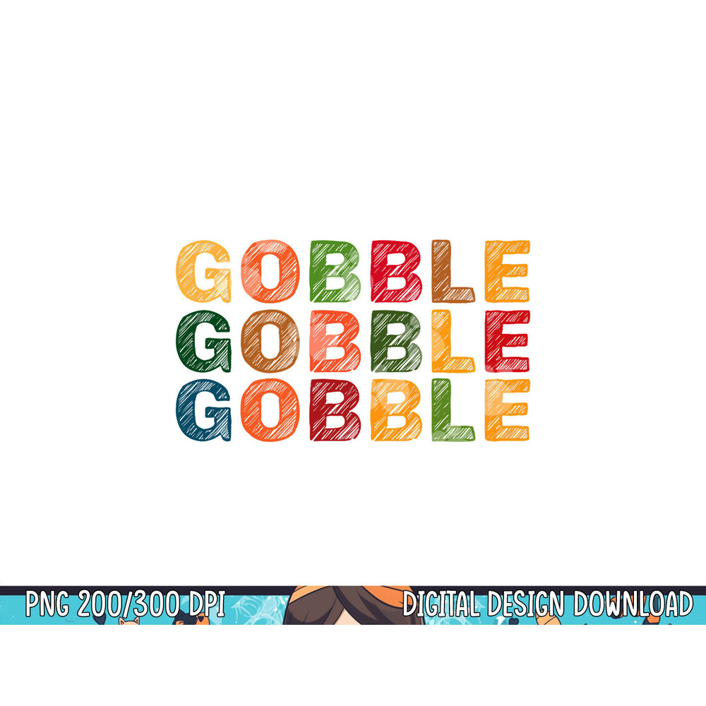 Gobble Gobble Turkey Thanksgiving Day Gifts Trot Kids Boy png, sublimation copy.jpg