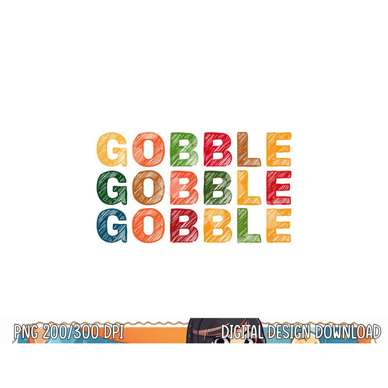 Gobble Gobble Turkey Thanksgiving Day Gifts Trot Kids Boy png, sublimation copy.jpg