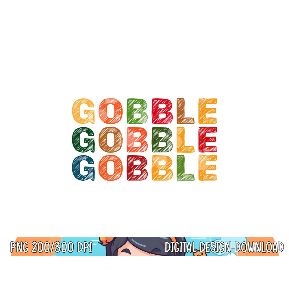Gobble Gobble Turkey Thanksgiving Day Gifts Trot Kids Boy png, sublimation copy.jpg