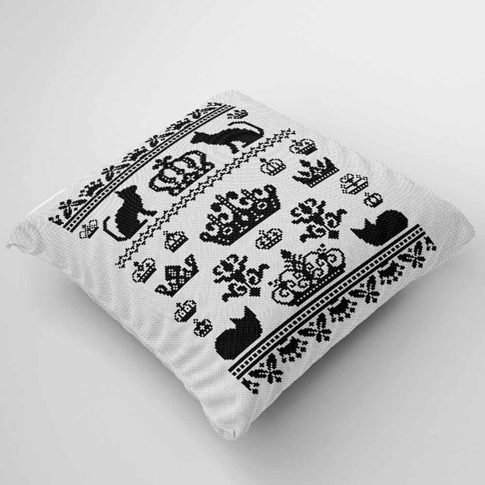 cross stitch pillow pattern vintage cats