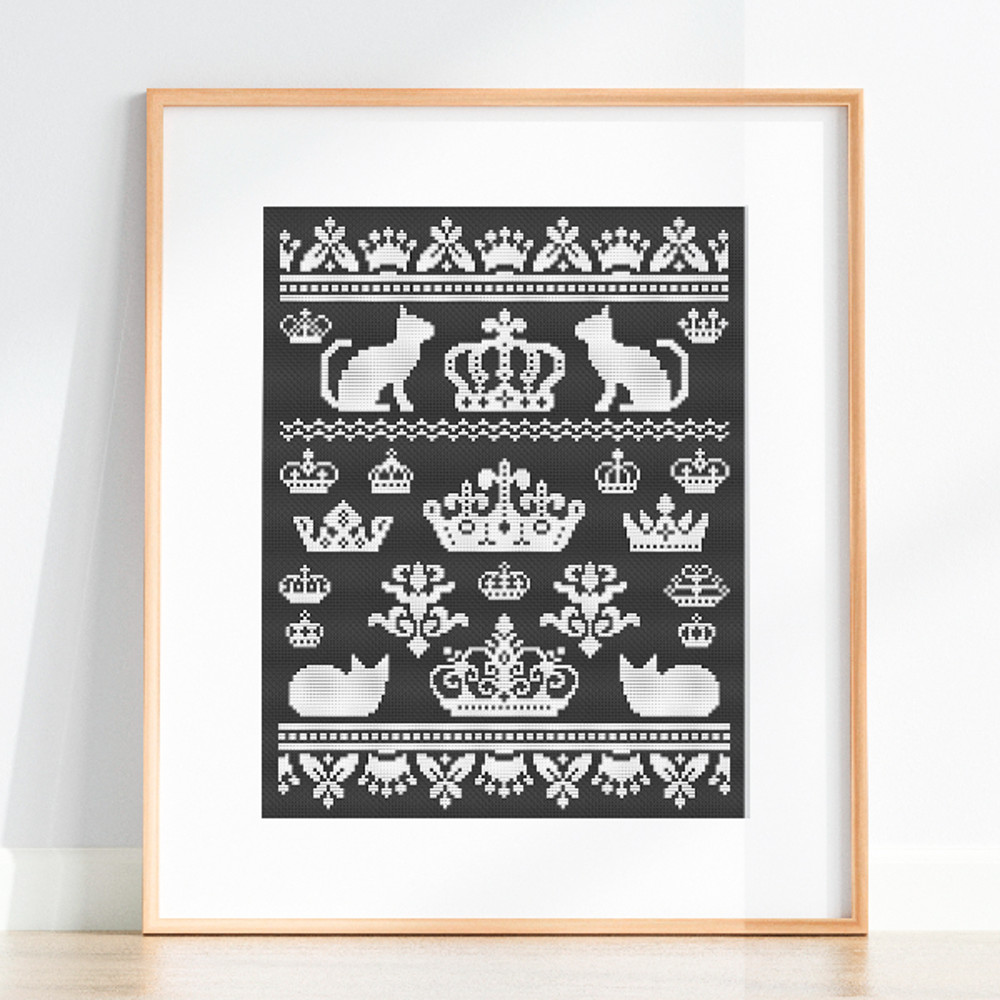 sampler cross stitch pattern cats