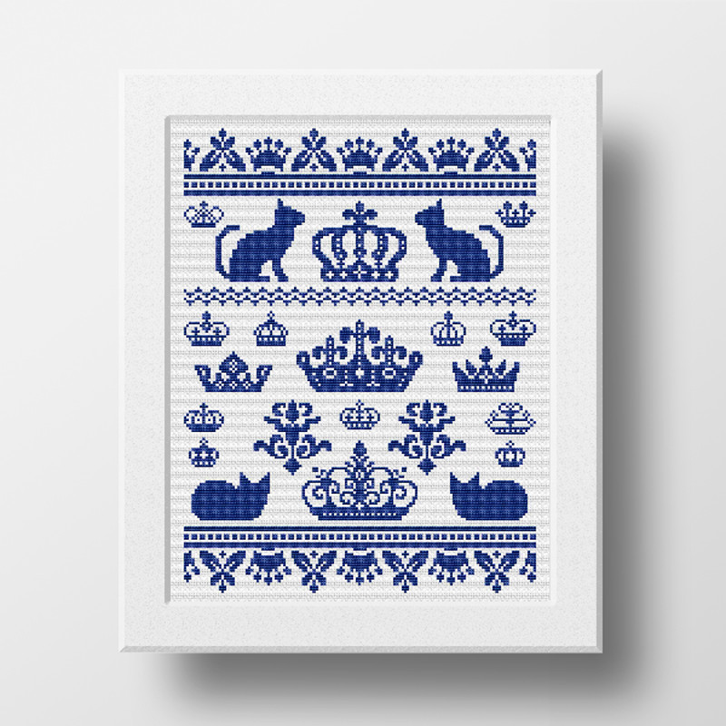 vintage cats cross stitch pattern