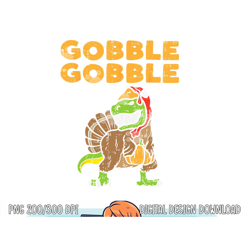 Gobble Trex Dino Turkey Kids Toddler Boys Thanksgiving Gift png, sublimation copy.jpg
