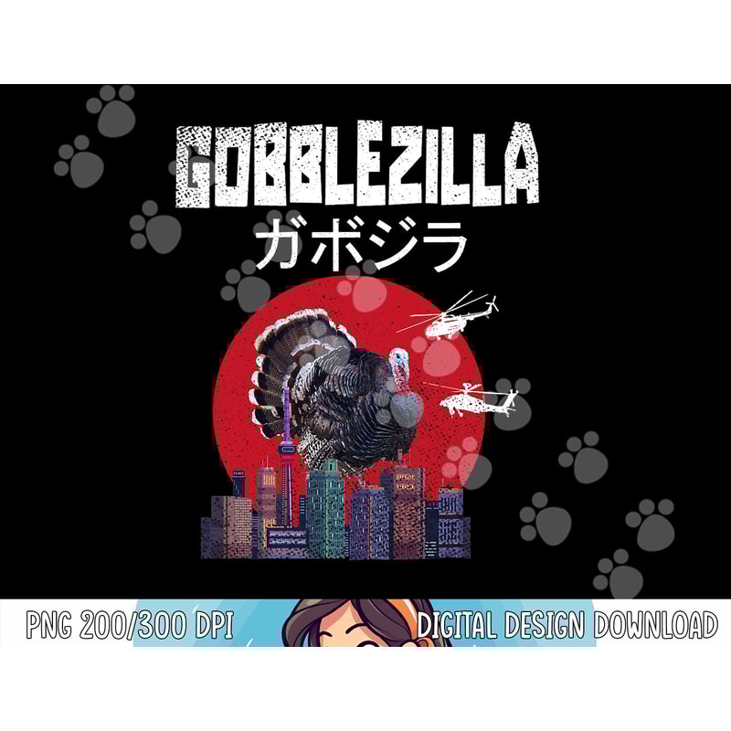 Gobblezilla Turkey Thanksgiving png, sublimation copy.jpg